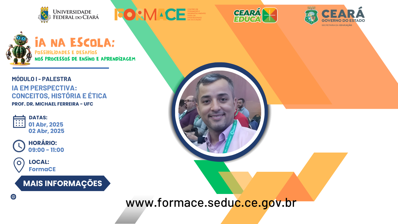 Vem aí a primeira palestra do curso IA na Escola